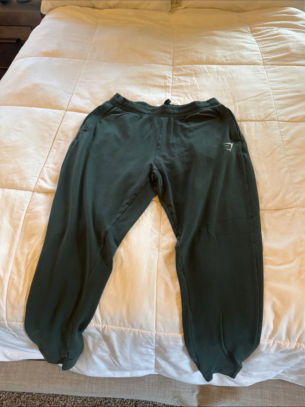 Dark Green Gymshark Men's Jogger Pants - Athletic Comfort